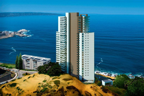 Departamento Nuevo Venta 3 Dorm Vista Despejada En Concón