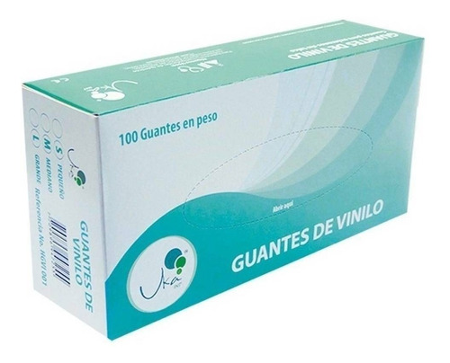 Guantes descartables Uka Int color transparente talle S de vinilo x 100 unidades