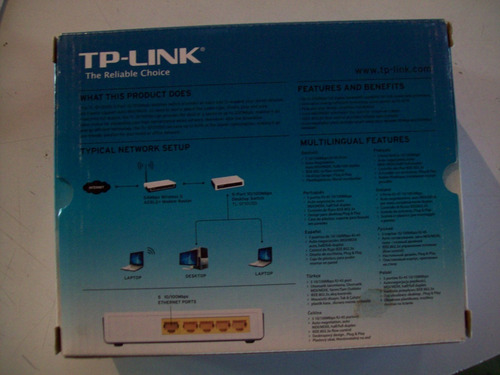 Imagen 2 de 3 de Switch 5 Puertos Tp-link Tl-sf1005d