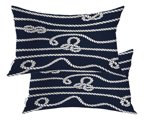 Funda Almohada Decorativa Para Sofa O Cama Estilo Nautico: