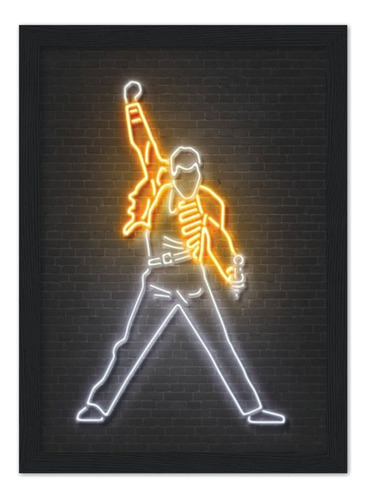 Letrero Led Neon Queen Freddy Mercury Alto 30cm Luminoso