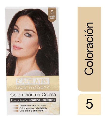  Capilatis Coloración En Crema Kit Completo - Los Tonos Tono 5 Castaño Claro