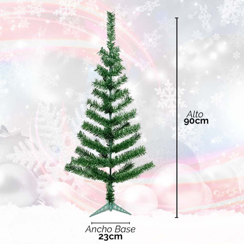 Imagen 2 de 6 de Arbol Navidad Verde Pino 90cm Tupido Decoracion Arbolito