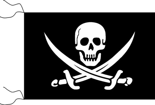 Bandera Pirata Jack Rackam Diseño Histórico 2.5 X 1.45 M