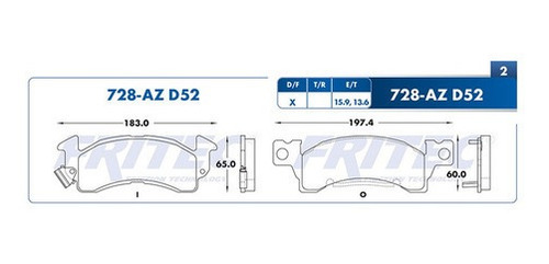 Balatas Delanteras Phoenix Fritec 1977-1979 5.0l Pontiac