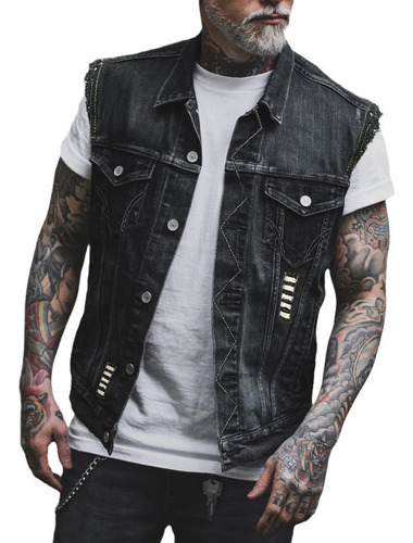Vest Biker Punk Undershirt Men's Jacket
