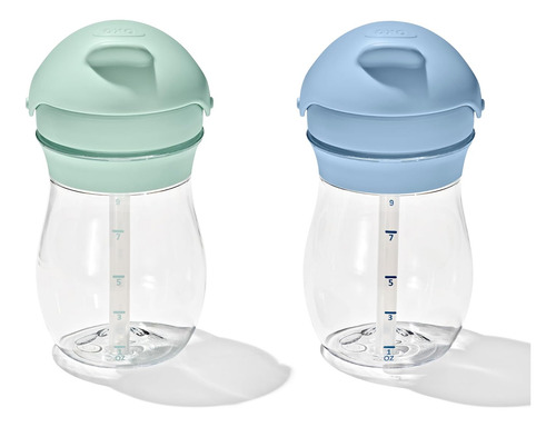 Oxo Tot Transitions Vaso Con Pajita Y Vaso 360 De 9 Oz. Paqu