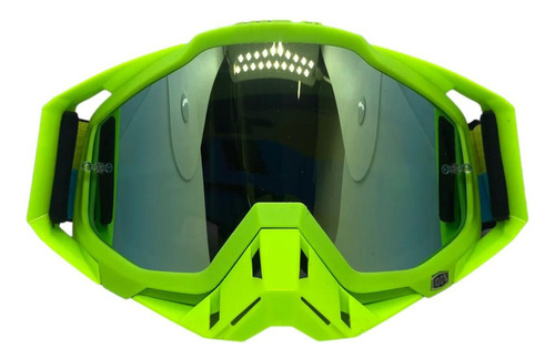 Gafas Motocross Armega 100% Verde Claro Color de la lente Plateado Color del armazón Verde lima Talla UNICA