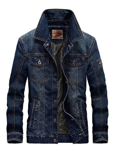 Chaqueta De  Jeans Para Hombre, Abrigo De Talla Grande