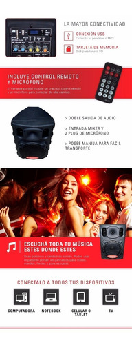 Imagen 10 de 10 de Parlante Gran Potencia Sonido 10000w 250rms Bluetooth + Mic