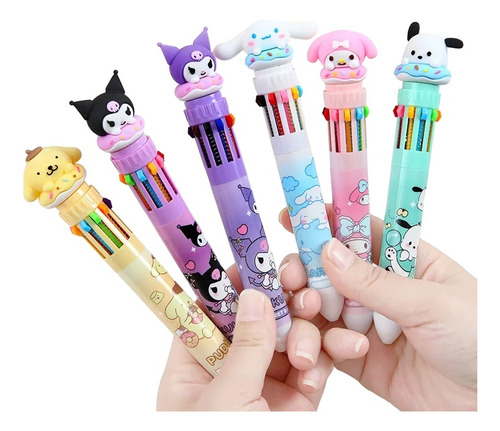 Bolígrafo Lapicero Sanrio 8 Minas Pack X 3 Kawaii 