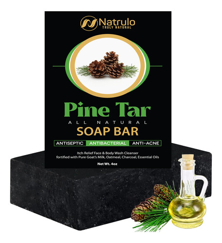 All Natural Pine Tar - Jabon De Alquitran De Pino De 4 Onzas