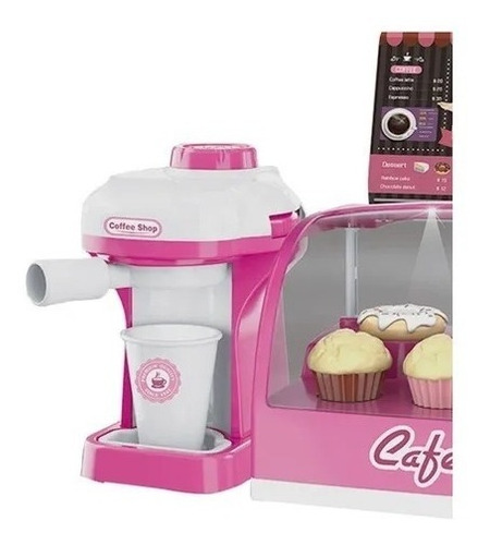 Imagen 2 de 10 de Juego De Cafetería Coffee Shop Con Accesorios Y Sonidos