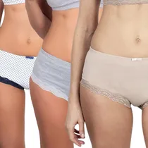 Comprar Kit 3 Calcinha Gestante E Pós Parto Frente Dupla 4231