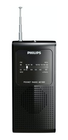 Radio Portatil  Philips Am-fm Aaax2  Negra Ae1500 Revogames 