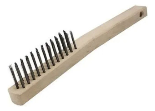 Escobilla Alambre Acero 3x15 Con Mango. Hela 4-c