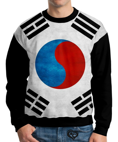 Moletom Bandeira Coreia Do Sul Infantil Unissex Blusa Casaco