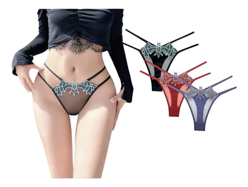 Mini Tangas Encaje Hilo Micro Paquete Semi Transparentes