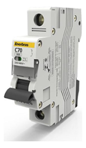 Disjuntor Monopolar Curva C 70a Din - Enerbras - Dt3-e1c70