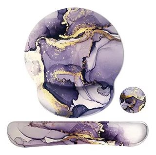 Purple Marble Mouse Pad For Office And Laptop, Keyboard...