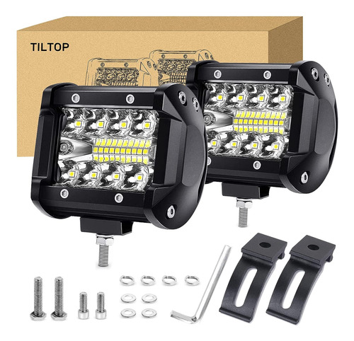 Tiltop Led Pods Barra Led De 4 Pulgadas Niebla Conduccion...