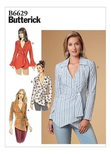 Butterick Patterns Patrones De Costura De Camisa De Manga L.