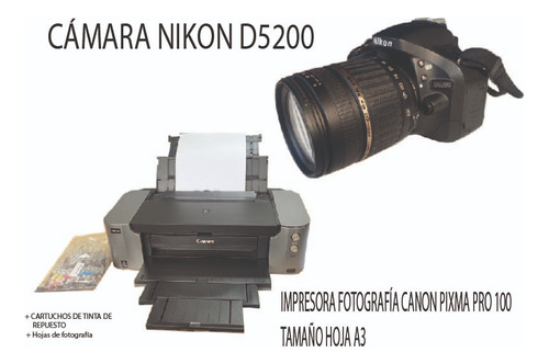  Nikon D5200 Dslr Color  Negro