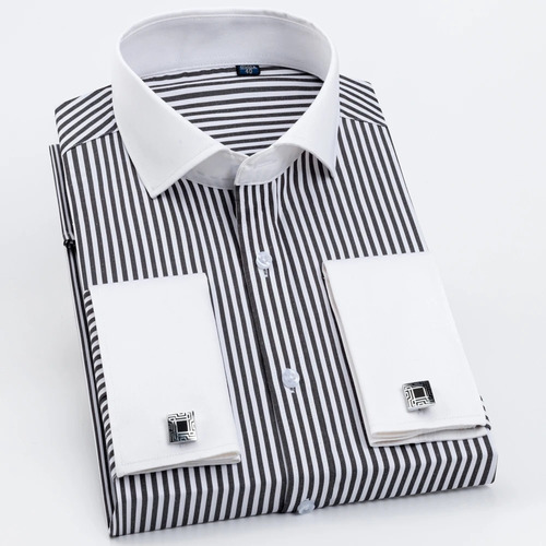 Camisas A Rayas Windsor De Manga Larga Para Hombre, Fiesta,