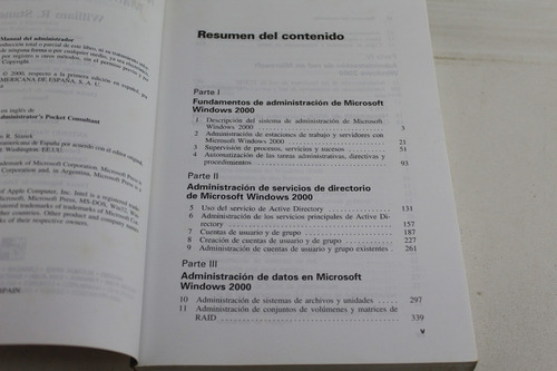 L3696 William Stanek - Windows 2000 Manual Del Administrador (Usado)