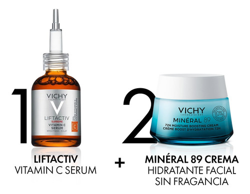 Combo Vichy Mineral 89  + Serum Lifactiv Supreme 