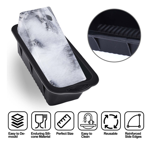 Molde De Bloco De Gelo Xangnier Extra Large, Pacote Com 2, 2