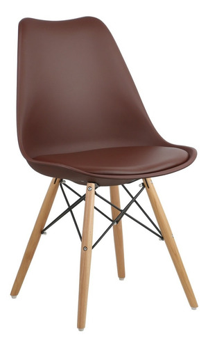 Cadeira Charles Eames Dsw Soft Wood Eiffel Estofada