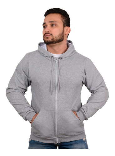 Moletom Blusa De Frio Feminino Masculino Aberto C/ Ziper Top