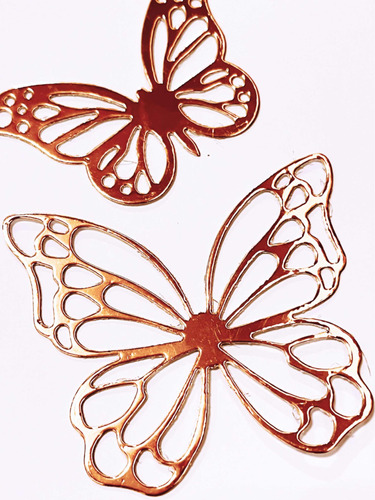 Mariposas Decorativas Caladas Rosa Gold X50 Edicion Limitada