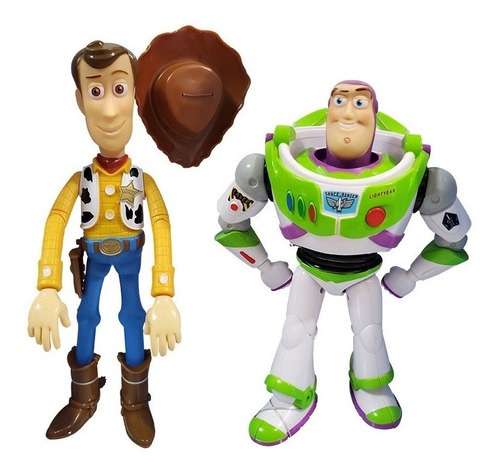 Toy Story Brinquedo Boneco Com Som Buzz E Woody Disney Pixar