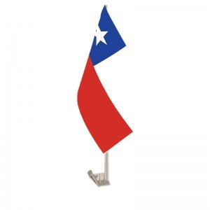 Bandera Chile Para Carro De 41cm Alto Plastico Fiesta