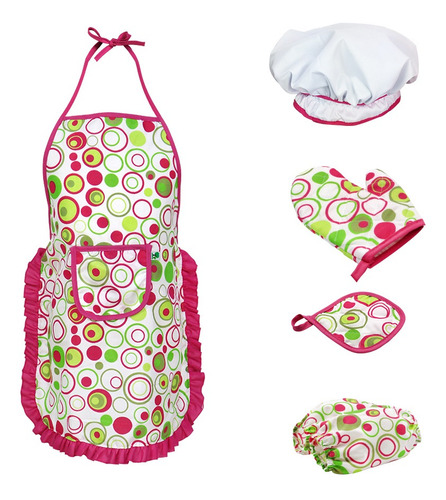 Juego De Cocina Para Chef Set 15 (rosa) Utensilios Niños