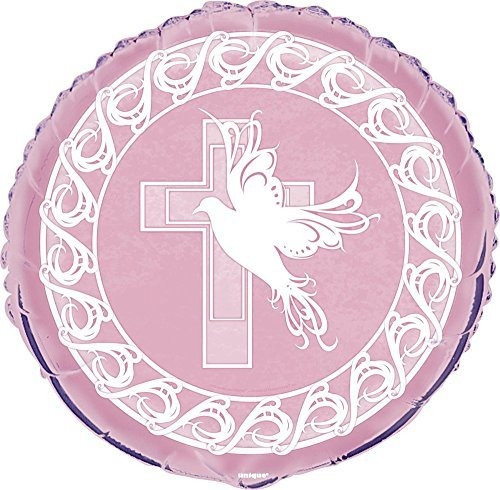 Globo Religioso Cruz Paloma Rosa-18 18 