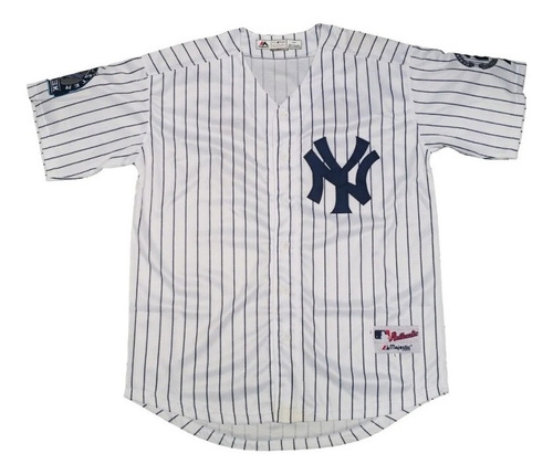 Imagen 1 de 4 de Camiseta Casaca Baseball Mlb Ny Yankees 2 Parches