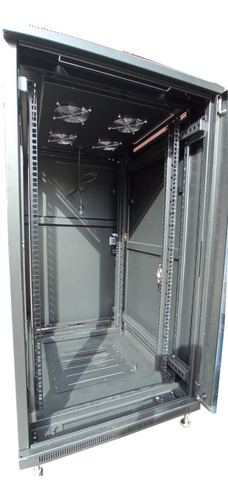 Imagen 4 de 8 de Rack Gabinete De Piso 22u Con Ruedas Y Llave Linkbasic