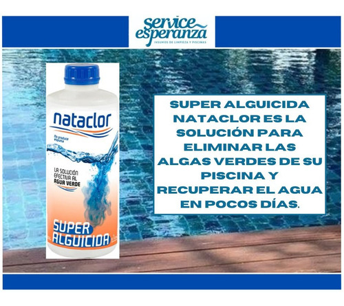 Super Alguicida Nataclor Liquido 1 Litro Para Pileta Verde