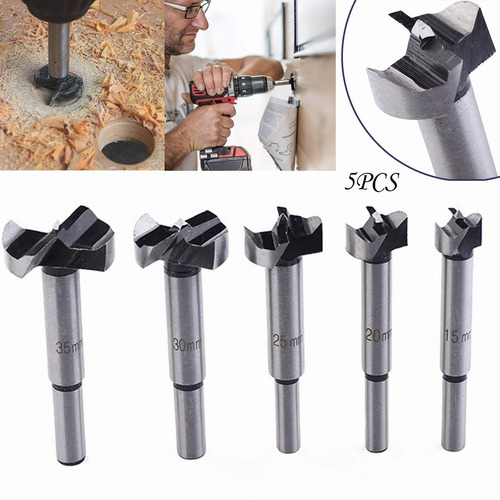 Imagen 7 de 8 de Brocas Forstner Bisagra, Muebles De Cocina Y Puertas 5 Pcs
