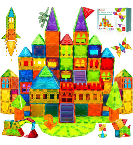 Theefun Bloques Magnéticos Dinosaurios Set Educativo 52