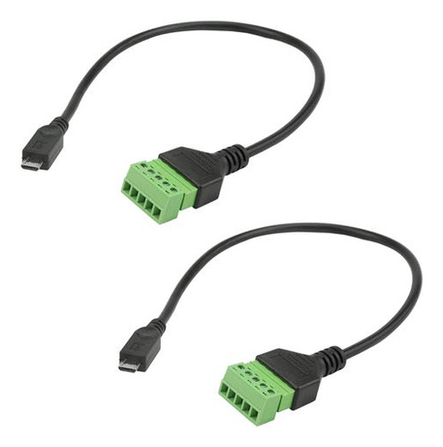 Wmycongcong - 2 Conectores Micro Usb Macho A 5 Pines Hembra,