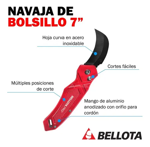 Cuchillo Abatible De Bolsillo 7'' Bellota Pro