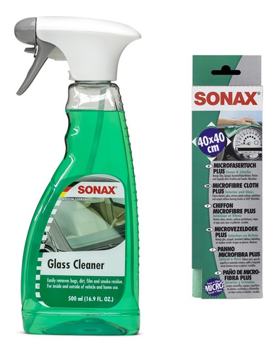 Sonax Clear Glass - Limpia Vidrios + Microfibra Plus