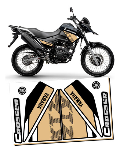 Kit Faixas Adesivos Yamaha Xtz Crosser 150 Z 2022 2023
