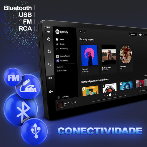 Som Pra Carro Multimidia Automotiva Para Painel 9 Polegadas