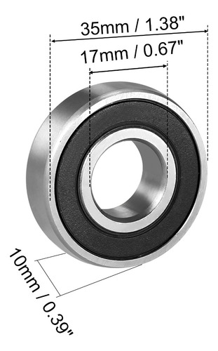 Motocicleta Balero 6003-2rss 17 Mm X 35 Mm X 10 Mm Z1 10 Uni