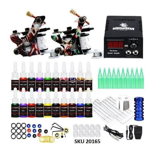 Kit Tatuaje Tattoo Profesional 2 Maquinas Tatuar F1 W01